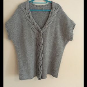 Max Studio Short Sleeve Button Sweater